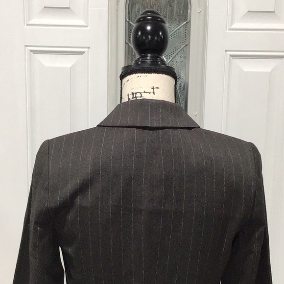 🆕 WORTHINGTON Pinstripes Blazer Charcoal/White Stripes - Picture 9 of 11